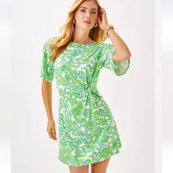 NWT Lilly Pulitzer Shaw Dress  Resort White Daffodil Hill SIZE XL - Picture 2 of 10